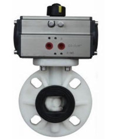 PVDF氣動蝶閥_氣動PVDF蝶閥_歡琪塑膠